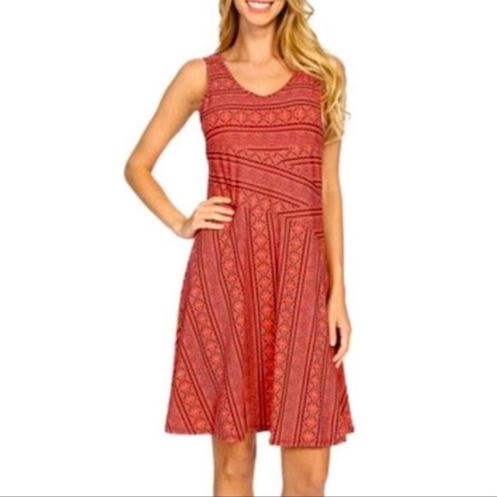 Prana Amelie Raisin Lace Tribal Tank Dress Women’s size XS Casual